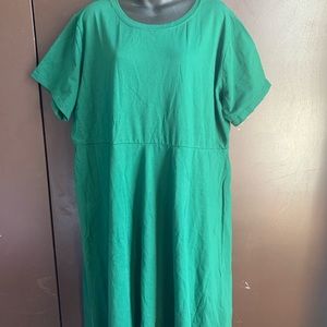 Easy being green cotton dress